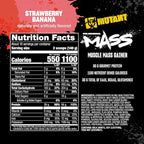 Mutant Mass | Weight Mass Gainer Protein Powder - high Calorie Protein Powder for Mass gain - Strawberry Banana - 5 Pound