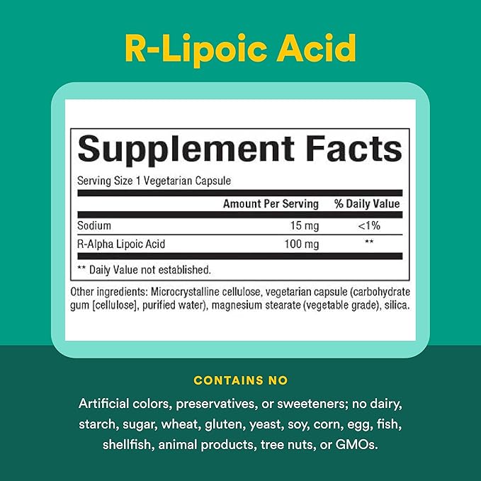 Natural Factors, R-Lipoic Acid, Antioxidant Support, 60 Capsules