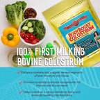 BodyBoost Colostrum Whole, 100% Bovine Colostrum Powder, Immune Booster Supplement with Immunoglobulin & Lactoferrin,Grass Fed Colostrum, Food for Gut Health & Muscle Growth, Diverse Intake, 8 oz