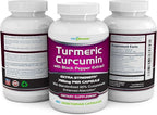 Turmeric Curcumin Complex with Black Pepper Extract - 755mg per Capsule, 180 Veg. Caps - Contains Piperine (for Superior Absorption and Tumeric Bio-Availability) and 95% Standardized Curcuminoids