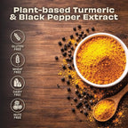 Pomona Wellness Organic Turmeric Supplement 2100 mg, USDA Organic, Non-GMO, Vegan, Turmeric Curcumin with Black Pepper for Absorption, for Joint Support and Immunity, 90 Tablets