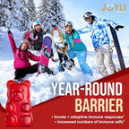 JOYLI Quercetin Gummies - Quercetin with Bromelain Zinc Vitamin C & Vitamin D3 - Quercetin Supplement 500MG for Immune System & Allergy - Quercetin for Kids and Adults - 60 Quercetin Chewable