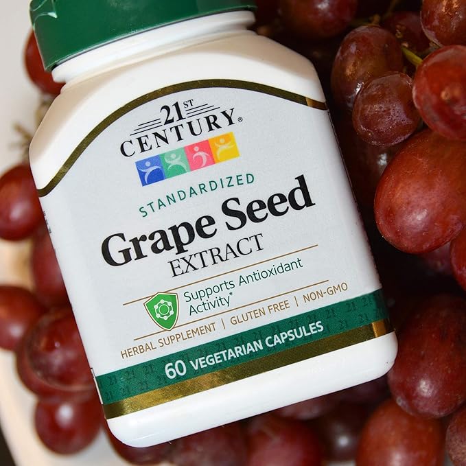21st Century Grape Seed Extract Veg Capsules, 60 Count (21378) (Pack of 4)