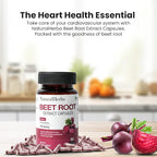 Beetroot Capsules 800mg Tablets | Heart Health, Blood Pressure Support Supplement for Natural Energy & Antioxidant Boost Extract Supplement | Ayurveda Suggested (60 Vegan Capsules)