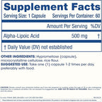 ProHealth Alpha Lipoic Acid High Potency 500mg Promotes Metabolism, Younger Looking Skin, and Cellular Energy. Fights Fatigue and Brain Fog. Protects Heart, Brain, and Liver Health. 60 Servings.