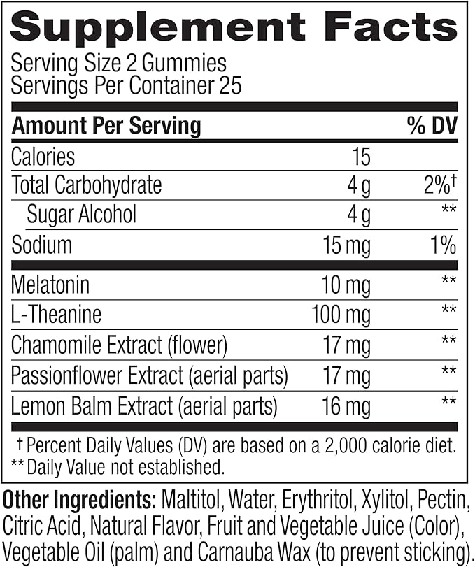 OLLY Max Strength Sleep Gummy,10mg Melatonin,L-Theanine,Chamomile,Lemon Balm,Sugar Free,Vegetarian Sleep Aid,Strawberry -,70 Count (Pack of 2)