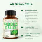 Multivitamin for Women with Vitamins and Minerals for Energy, Focus and Immune Health + Probiotics for Women & Men with Prebiotics – 40 Billion CFU Probiotics for Digestive & Gut Health