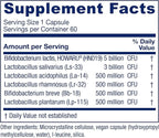Vitanica Flora Symmetry, Shelf Stable Probiotic Supplement, Dr Formulated Probiotics for Women, Probiotics for Men and Adults, Acidophilus Probiotic, Non-GMO, Vegan, 60 Capsules