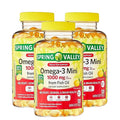 Omega-3 Mini Fish Oil – 120 Mini Softgels, Easy-to-Swallow Omega 3 Fatty Acid Supplements with EPA & DHA, Burpless Fish Oil Omega 3, Lemon Flavor Omega 3 Supplement for Women & Men (Pack of 3)