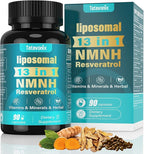 NMNH (Dihydronicotinamide Mononucleotide) 1000mg per Serving - NMN Alternative with Liposomal NAD+, Resveratrol & PQQ| Non-GMO, Gluten-Free | Supports Energy, Focus & Healthy Aging | 90 Capsules