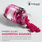 Magnesium Glycinate Gummies, 1000 mg - Magnesium Supplement to Support Relaxation, Heart Health - Chewable Calm Magnesio Gummies for Adults, Glicinato De Magnesio - Mix Berry Flavor