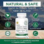 Grape Seed Extract Plus-Vitis Vinifera (60 Capsules)-60,000 mg Strength, 60 Vegan Capsules, 465mg Polyphenols (Proanthocyanidins), Potent 120:1, 2 Month Supply, Non-GMO and All-Natural