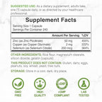 Deal Supplement Zinc 50mg with Selenium + Copper, 240 Capsules, 8 Month Supply, 3 in 1 Mineral Formula, Zinc Picolinate Complex Supplement, Supports Healthy Immune System for Adults and Kids