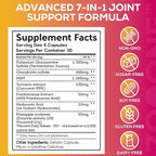 zooone Advanced Joint Support Supplement with Glucosamine, Chondroitin, Turmeric & MSM - 120 Tablets for Back, Knee, Hand Bone Health