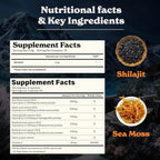 Better Alt Shilajit Resin 30 gm & Sea Moss Capsules Energy Duo| Shilajit Gold Grade for Men & Women with High Potency & Irish Sea Moss with Black Seed Oil