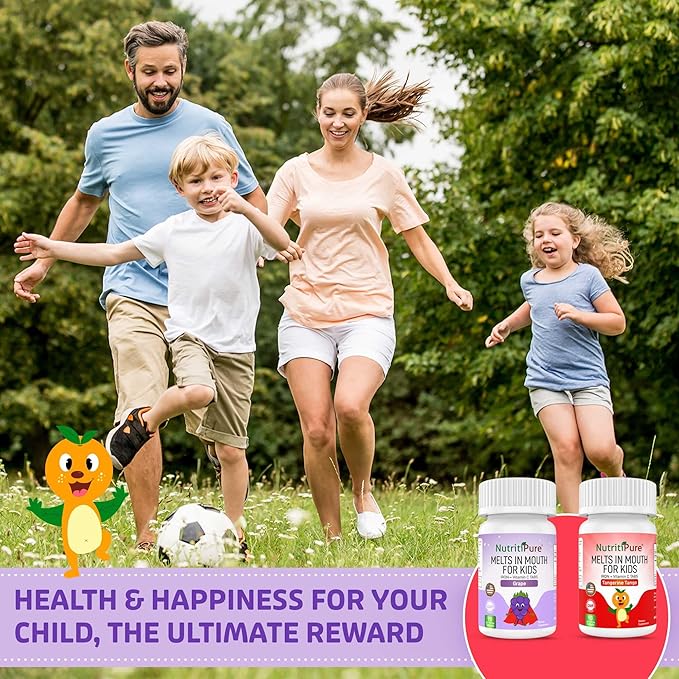 Chewable Iron Supplements for Kids (Ferronyl®/Carbonyl Iron 9 mg with Vitamin C 30 mg) Tablet in Tangerine Tango Orange Flavor Kids Supplement 90 Count (2 Bottles)