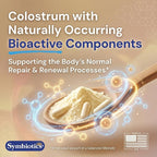 Symbiotics Colostrum Vegetable Capsules, 120 Count - Immune & Gut Support with Lactoferrin and Naturally Occurring IgG - Gluten Free, rBST-Free - 120