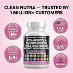 Clean Nutraceuticals Myo-Inositol & D-Chiro Inositol 2050mg Fertility Supplement 40:1 Ratio - Prenatal Vitamins for Women with Ashwagandha Maca Root Vitex Chasteberry Iron DHA Folic Acid DIM Zinc (1)