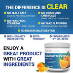 Dr. Berg Zero Sugar Hydration Keto Electrolyte Powder - Enhanced w/ 1000 mg of Potassium & Real Pink Himalayan Salt (NOT Table Salt) - Orange Flavor Hydration Drink Mix Supplement - 50 Servings