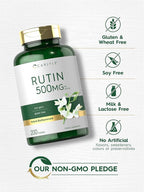 Carlyle Rutin Supplement 500mg | 200 Tablets | Vegetarian, Non-GMO, Gluten Free