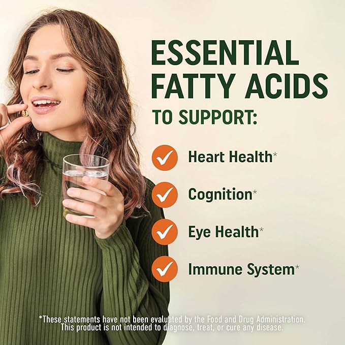 Vegan Omega 3 Algae Oil | Plant Based DHA EPA | Sustainably Sourced, No Carrageenan, Non GMO | Heart, Brain, and Eye Health | Fish Oil Alternative | Algae Omega 3 Supplement | 120 Softgel Capsules