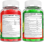 Super Greens Gummies, Daily Green Superfood Supplement w/Spirulina, Chlorella, Mushrooms, Probiotics, Multivitamins, 50+ Super Greens & Veggies Gummies to Boost Immunity, Energy & Gut Health, 120cts