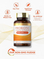 Carlyle Probiotic for Women and Men | 50 Billion CFU | 60 Capsules | Plus Prebiotic and Postbiotic | Complex Supplement | Vegetarian, Non-GMO, and Gluten Free