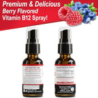 Vitamin B12 Liquid Spray Drops - Organic Liquid B12 Vitamins for Women, Men, Kids & Energy, Vegan Sublingual Methyl B 12 Spray Supplement - Organic Pure Methylcobalamin Vit B 12 Drops Vitamins 1 Fl Oz