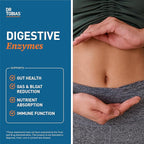 Dr. Tobias Digestive Enzymes Digestion Supplement with 18 Enzymes for Digestion and Gut Health | Includes Amylase Bromelain Lipase Lactase Protease Papain & More (60 Capsules 30 Servings)