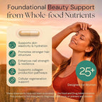 Beef Organs for Women - 100% Grass Fed, Pasture Raised in New Zealand - 120 Caps - Collagen Blend featuring Placenta, Bone Marrow, Thymus, Amla, Astaxanthin, MSM, Pearl Powder & Bamboo Silica