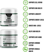 Probase Nutrition Longevity Pure NMN Powder 40 Grams - Ultra-Pure, Fully Stabilized, Pharmaceutical Grade NMN to Boost NAD+, Nicotinamide Mononucleotide Powder Supplement