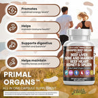 Clean Nutraceuticals Grass Fed Beef Liver Capsules - Premium Quality Supplement Packed with Desiccated, Beef Heart, Spleen, Pancreas Plus Bone & Marrow Dao Enzyme Pills