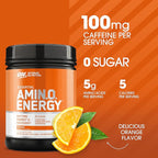Optimum Nutrition Amino Energy - Pre Workout with Green Tea, BCAA, Amino Acids, Keto Friendly, Green Coffee Extract, Energy Powder - Orange Cooler, 65 Servings (Packaging May Vary) (Pack of 6)