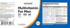 Nutricost Multivitamin for Men 120 Capsules - Vitamins and Minerals for The Healthy Man