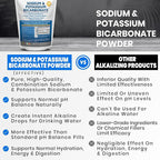 Sodium Bicarbonate Powder & Potassium Bicarbonate Powder pH Balance Supplement. Make Gallons of Alkaline Water Drops for Acid/Alkaline pH Balance, Stomach Immune Performance. Alkaline Drinking Water