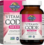 Garden of Life B12 30 Capsules 1000mcg Methylcobalamin Plus Zinc 30mg High Potency Raw Zinc Vitamin C Multimineral