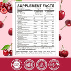 Iron Supplement Gummies for Kids - with Calcium, Zinc, Kids Multivitamin with Iron Gummies - Immune Support, Blood Builder & Energy Support for Iron Deficiency, Anemia, Cherry Flavor, 60 Gummies