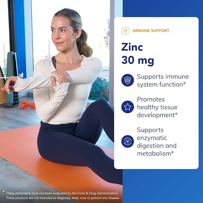 Pure Encapsulations Zinc 30 mg - Supplement for Immune System Support, Growth and Development, and Wound Healing* - with Zinc Picolinate 30 mg - 60 Capsules