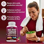 NEW AGE Beet Root Capsules - L Arginine, L Citrulline, Nitric Oxide, Beetroot Powder, Arginine, Citrulline Supplement – 90 Vegan Capsules