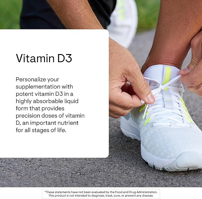 THORNE - Vitamin D3 with a Metered Dispenser - Liquid Vitamin D Vegan Supplement - Supports Healthy Bones, Teeth & Muscles, Plus Cardiovascular & Immune Function* - 4,000 IU - 1 Fl Oz - 30 Servings