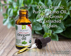 Island Nutrition, Oregano Oil Organic Liquid Drops - 100% Pure & Undiluted - USDA-Certified Organic (1 oz) 75% Carvacrol - Grown in Spain - Immune Support Supplement with Oil of Oregano.