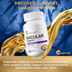 Macular Support Advanced Formula - Eye Supplements for Vision & Macular Health*, Contains Lutein & Zeaxanthin, Vitamins C & E, Zinc, and Astaxanthin, for Seniors & Adults - 60 Count Softgels