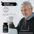 Brain Supplement for Memory & Focus – NSF Certified & Eurofins Tested Nootropic | Ginkgo Biloba, Huperzine A, Bacopa Monnieri, Phosphatidylserine, Caffeine-Free Vegan, 90 Capsules 3-Month Supply