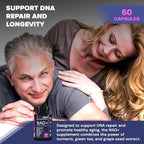 NAD+ Resveratrol Supplement – Longevity Formula with Nicotinamide Adenine Dinucleotide with CoQ10, Apigenin & Turmeric Anti-Ageing Formula for Men & Women – 60 Capsules