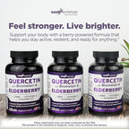 Gade Nutrition Quercetin with Bromelain & Elderberry | Quercetin with Vitamin C and Zinc | Zinc Quercetin 500mg with Vitamin D3 | Daily Immune Support Supplement - 6 Months Supply
