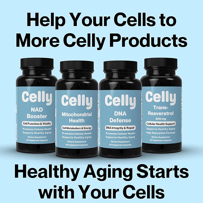 Celly Senolytic Complex | Longevity Supplement for Healthy Aging and Cellular Health with Quercetin and Fisetin | Targets Senescent Cells | 30 Servings | Non-GMO & 3rd Party Tested