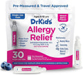 Dr. Kids Children's Allergy Relief Medicine with Diphenhydramine HCl 12.5 mg - Pre-Measured Single-Use Vials, Kids Antihistamine for Sneezing, Runny Nose & Itchy Eyes, Mixed Berry Flavor, 30 Count