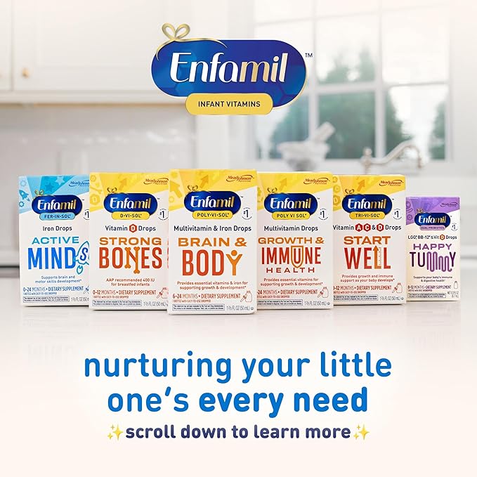 Enfamil Fer-In-Sol Iron Supplement Drops for Infants, 50 mL dropper bottle (Packaging May Vary)