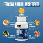 ZAX'S Bruise Vitamin Pharmacist Developed Bruising Supplements Potent Bruising Swelling Reducer, Zinc, Vitamin K, D3, Ascorbic Acid, Citrus Bioflavonoids, 60 Caps, Combine Arnica Bruise Cream