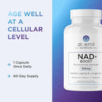 DR. EMIL NUTRITION NAD+ Boost - Nicotinamide Riboside Supplement for Longevity, Healthy Aging & Cellular Regeneration - NAD Supplement with with Berberine, L-Theanine & Niacin Twin Pack